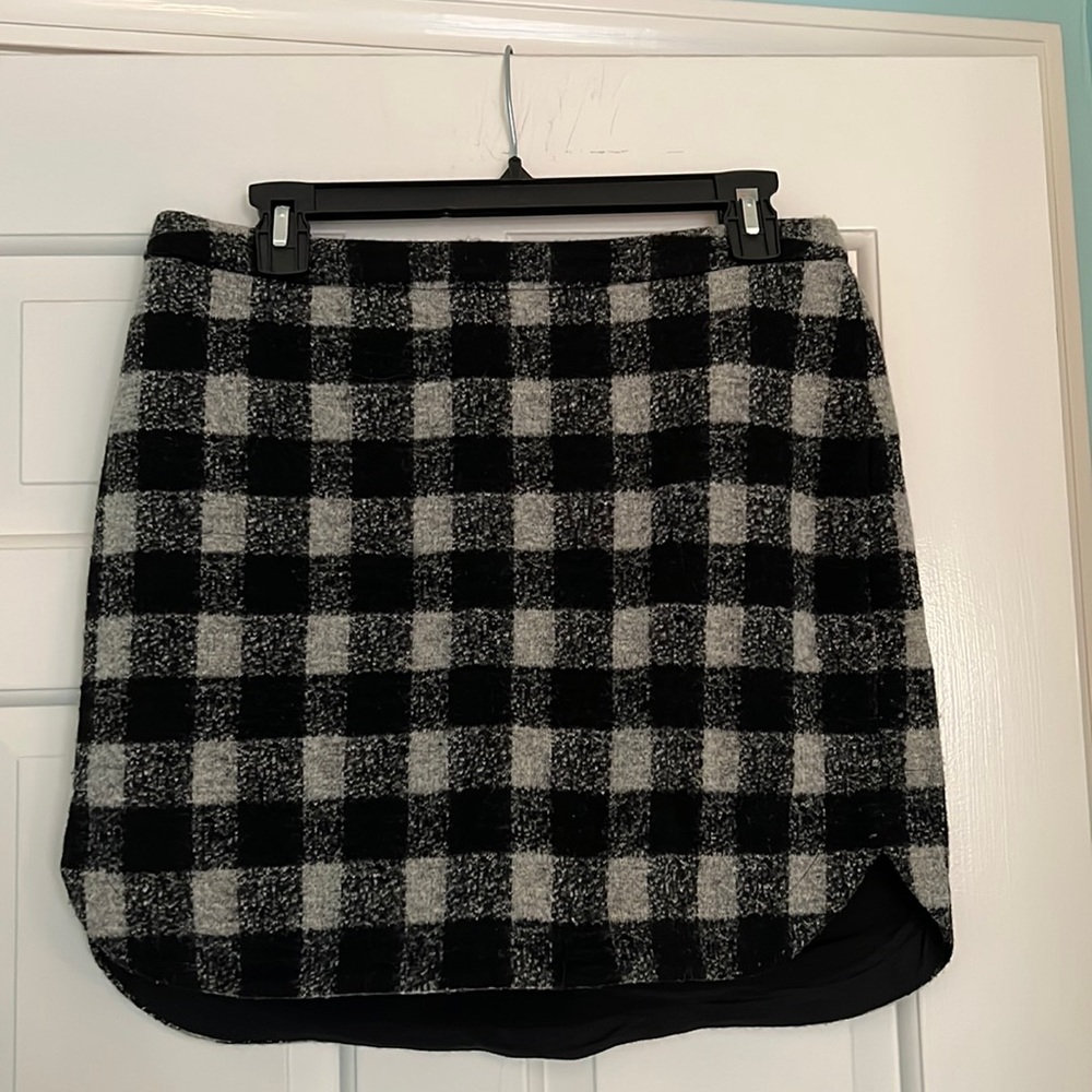 Madewell checker plaid skirt size 6